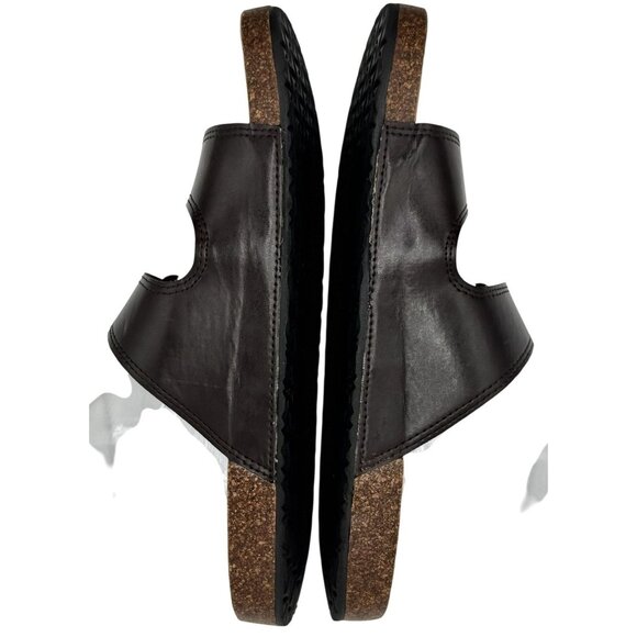 Izod Size 9 Men Nathaniel Black Sandals  Adjustable Buckles & Cushioned Footbed - Picture 4 of 11